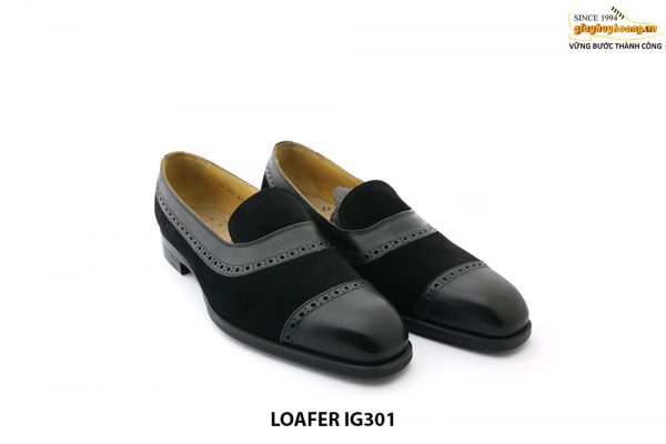 [Outlet Size 43] Giày lười nam phối da lộn loafer IG301 001