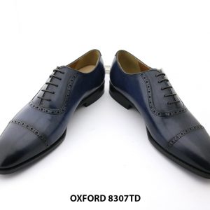 [Outlet size 44] Giày da nam Patina xanh navy Oxford 8307TD 004