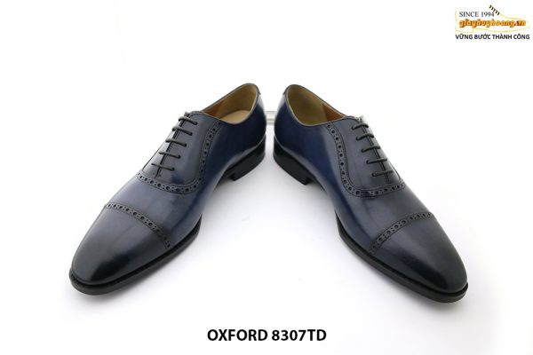 [Outlet size 44] Giày da nam Patina xanh navy Oxford 8307TD 004