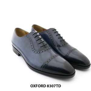 [Outlet size 44] Giày da nam Patina xanh navy Oxford 8307TD 003