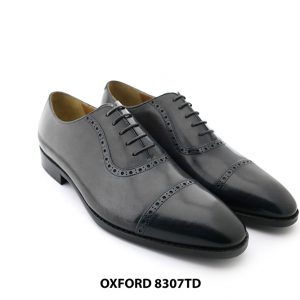 [Outlet size 44] Giày da nam Patina xanh navy Oxford 8307TD 0010