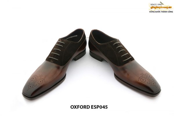 [Outlet size 42] Giày tây nam cao cấp phối da lộn Oxford ESP045 003