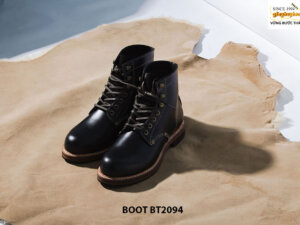 Giày Boot da bò buộc dây cao cấp BT2094 007