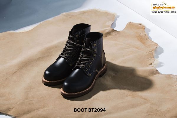 Giày Boot da bò buộc dây cao cấp BT2094 007