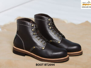 Giày Boot da bò buộc dây cao cấp BT2094 004