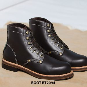 Giày Boot da bò buộc dây cao cấp BT2094 004