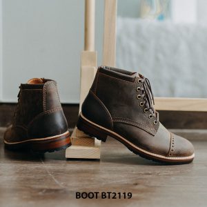 Giày da Boot nam buộc dây chất lượng cao BT2119 005
