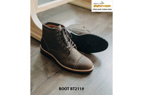 Giày da Boot nam buộc dây chất lượng cao BT2119 004