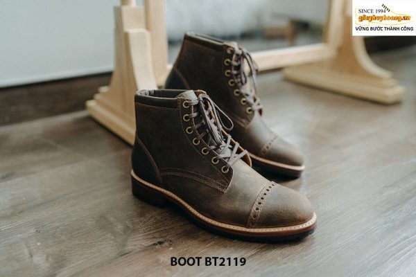 Giày da Boot nam buộc dây chất lượng cao BT2119 002