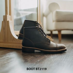 Giày da Boot nam buộc dây chất lượng cao BT2119 001