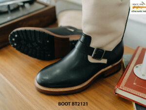 Giày da Boot nam cao cổ phối trắng đen BT2121 004