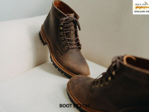 Giày da Boot nam buộc dây da bò sáp BT2120 004