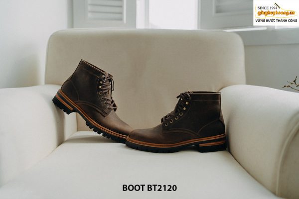 Giày da Boot nam buộc dây da bò sáp BT2120 003