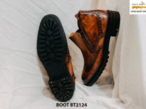 Giày da Boot nam cổ cao không dây Wingtips BT2124 005