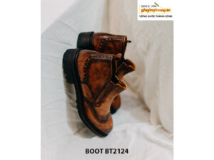 Giày da Boot nam cổ cao không dây Wingtips BT2124 004
