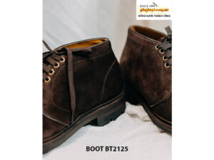 Giày da nam Chukka Boot da lộn buộc dây BT2125 003
