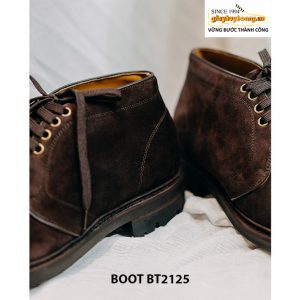 Giày da nam Chukka Boot da lộn buộc dây BT2125 003