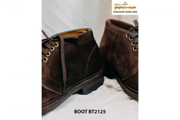 Giày da nam Chukka Boot da lộn buộc dây BT2125 003