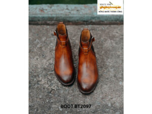 Giày da chelsea Boot nam hàng hiệu cao cấp BT2097 006