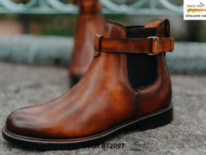 Giày da chelsea Boot nam hàng hiệu cao cấp BT2097 003