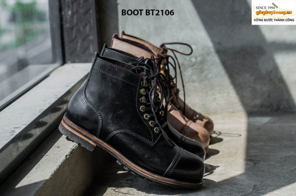 Giày Boot buộc dây nam thủ công cao cấp BT2106 001