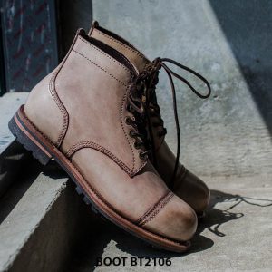 Giày Boot buộc dây nam thủ công cao cấp BT2106 007