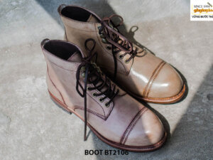 Giày Boot buộc dây nam thủ công cao cấp BT2106 005