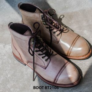 Giày Boot buộc dây nam thủ công cao cấp BT2106 005