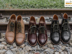 Giày da Boot buộc dây nam phong cách thời trang BT2107 001