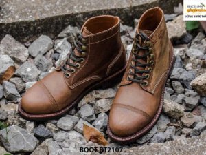 Giày da Boot buộc dây nam phong cách thời trang BT2107 010