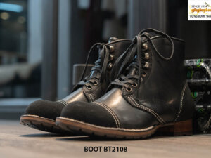 Giày da Boot buộc dây nam chính hãng BT2108 001