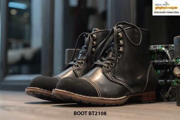 Giày da Boot buộc dây nam chính hãng BT2108 001