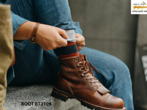 Giày da Boot buộc dây cá tính cho nam BT2109 004