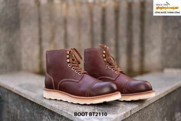 Giày da Boot nam buộc dây cao cấp BT2110-2 001