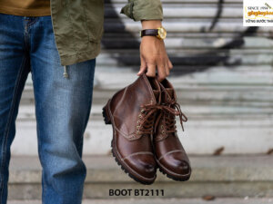 Giày da Boot nam buộc dây hàng hiệu BT2111 001