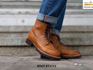 Giày da Boot nam buộc dây da bò cao cấp BT2112 006