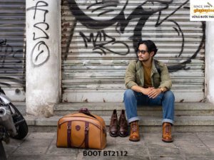 Giày da Boot nam buộc dây da bò cao cấp BT2112 003