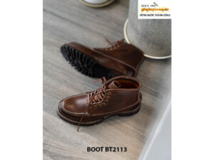 Giày da Boot nam buộc dây màu nâu BT2113 004