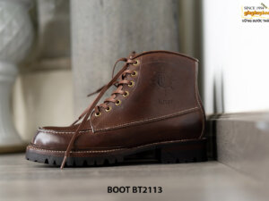 Giày da Boot nam buộc dây màu nâu BT2113 003