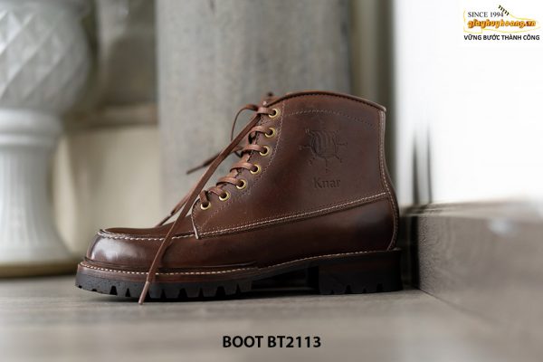 Giày da Boot nam buộc dây màu nâu BT2113 003
