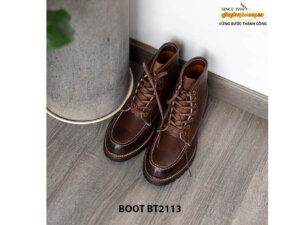 Giày da Boot nam buộc dây màu nâu BT2113 002
