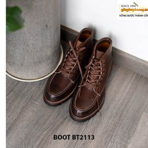 Giày da Boot nam buộc dây màu nâu BT2113 002