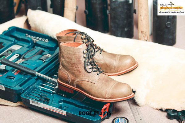 Giày da Boot nam cổ cao buộc dây chất lượng BT2115 002
