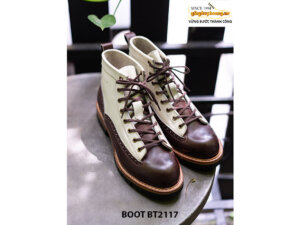 Giày da Boot nam buộc dây 2 màu BT2117 001