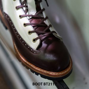 Giày da Boot nam buộc dây 2 màu BT2117 004