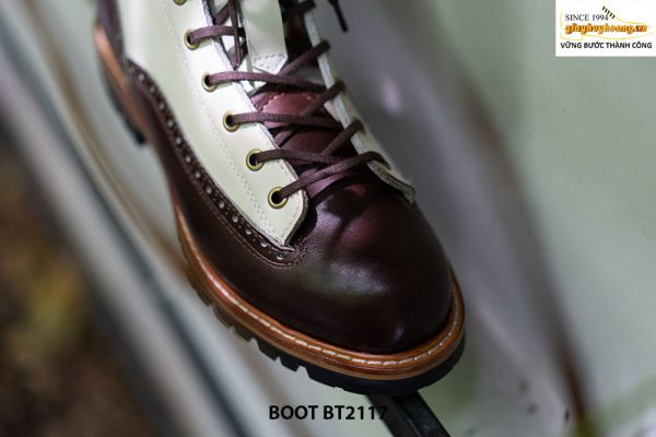 Giày da Boot nam buộc dây 2 màu BT2117 004
