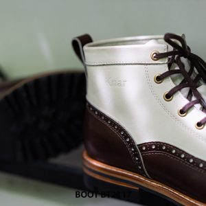 Giày da Boot nam buộc dây 2 màu BT2117 003
