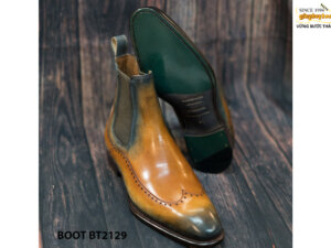 Giày da nam đục lỗ Wingtips Chelsea Boot BT2129 005