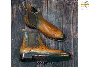 Giày da nam đục lỗ Wingtips Chelsea Boot BT2129 003