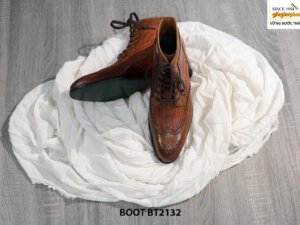 Giày Boot nam cao cổ buộc dây Wingtips BT2132 003